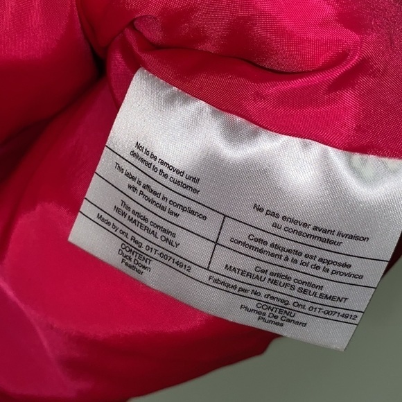 Adidas Down Puffer Jacket Hooded Navy Blue And Pink - Picture 8 of 8